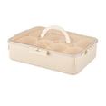thumbnail image 1 of Contenedor de comida dividido, caja de refrigerio, bandeja para servir para mostrador de picnic, cocina crema, 1 of 9