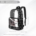 thumbnail image 6 of SEANATIVE Clear Backpacks for Girls Boys Preschool Elementary Kids Clear Backpack Transparent Bookbag See Through Daypack PVC Heavy Duty School Bag, Black Cat Musical Note Black Cat, 6 of 7