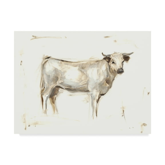 Trademark Fine Art 'White Cattle I' Canvas Art by Ethan Harper