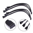 thumbnail image 4 of Cable de 4 pines 1 a 3 Extensión PWM Formas de ventilador Splitter Manga Negro, 4 of 6