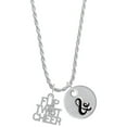 thumbnail image 1 of Delight Jewelry Silvertone Flip Twist Cheer Silvertone Script Initial Disc - & - Charm Necklace, 20"+3", 1 of 4
