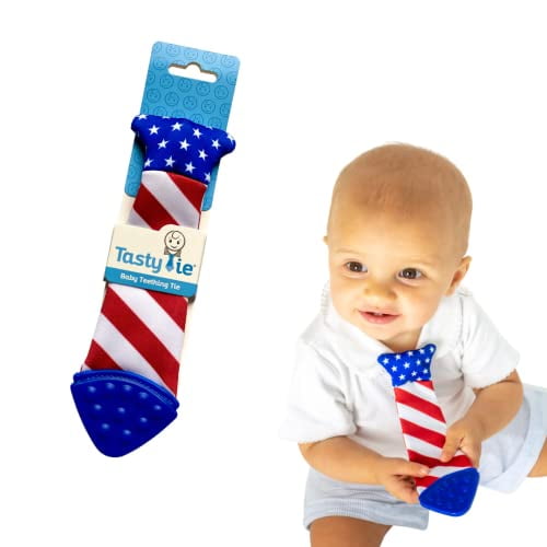 #1 Baby Boy Gift Baby Bib and Toy TASTYTIE Baby Teething Tie which is Very stimulating for Babies and Helps with Sensory While Playing with it with Crinkle Sound Machine Washable camo