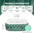 thumbnail image 3 of RELXTIME 4-6 Person Inflatable Square  Hot Tub Spa Center with Massage Nozzle, Color Changing Led Lights, Built-in Heating Pump, Green, 3 of 7