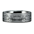 thumbnail image 3 of Wolf and Trees Style 1 Tungsten Carbide Ring, 3 of 7