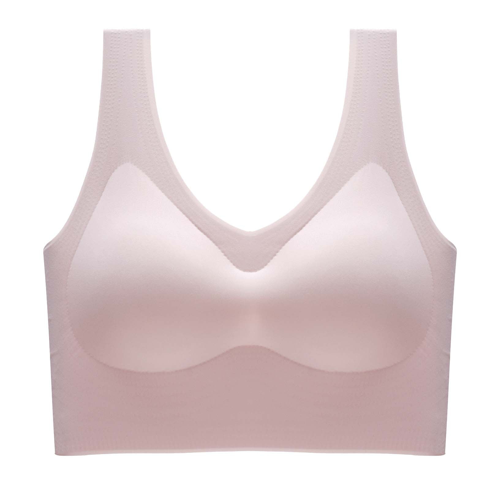 Aayomet Womens Bras Casual Breathable Tube Top Bra Underwear Without Steel  Ring Gathering and Adjusting Bro (Pink, 40) 