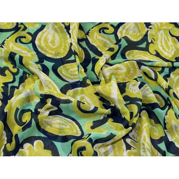 Lady McElroy Sheer Chiffon Fabric Daffodil - per yard