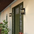 thumbnail image 6 of VAXCEL Acadia Matte Black Rustic Outdoor Wall Sconce Light, Clear Seeded Glass, 6 of 10