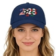 thumbnail image 2 of DAMAI 2026 Soccer Fan Cap – USA, CAN, MEX Host Countries Embroidered Baseball Hat, Adjustable Breathable Cotton Unisex Fit for Soccer Supporters, 2 of 5