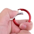 thumbnail image 2 of Almencla 6 Pcs Crochets Ronds en Aluminium Sp Porte-Clés Mousqueton Rouge, 2 of 7
