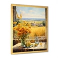 thumbnail image 2 of Designart "Harvest Floral View at Farm Windows III" Farm Framed Wall Art - Country Yellow Farm Windows Bedroom Framed Canvas Wall Art, 2 of 6
