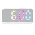 thumbnail image 4 of Reloj despertador digital NikouMX LED blanco pantalla grande electrónico escritorio, 4 of 8