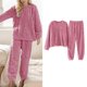 thumbnail image 2 of Conjuntos de pijama cálidos y suaves para mujer. Cómodos pantalones de felpa oversize. Ropa de estar por casa. Conjunto de 2 piezas. Talla única., 2 of 7