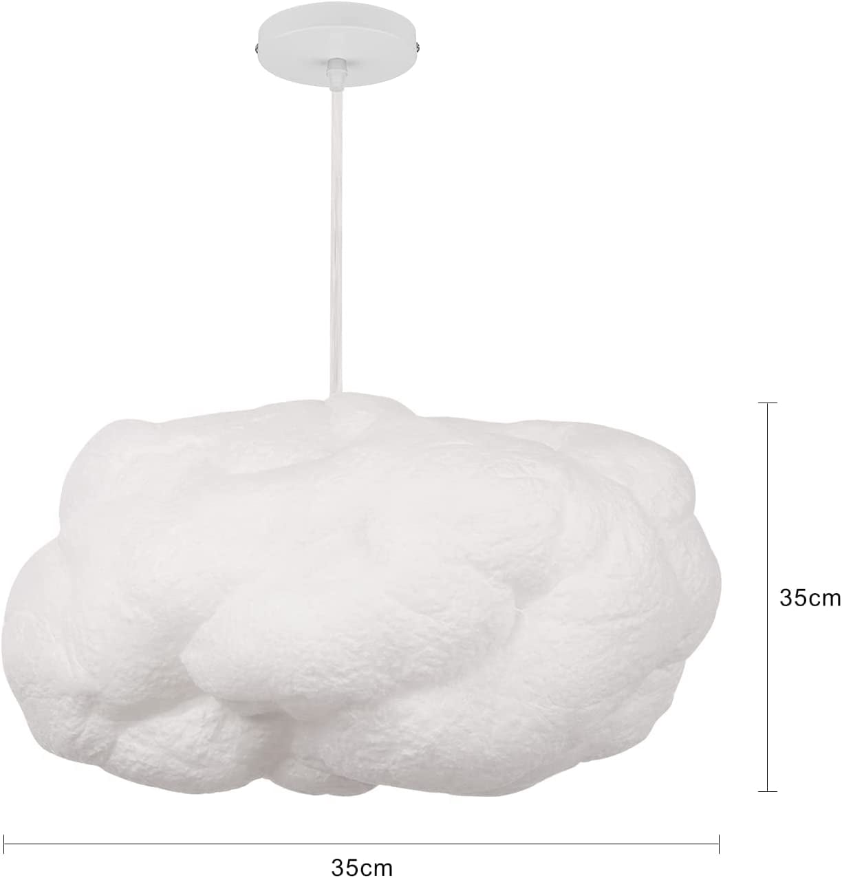 Arturesthome Modern Floating White Cloud Pendant Hanging Light Nordic Cotton Ceiling Light Fixture Girls Children's Living Room Bedroom Hotel Lobby Restaurant Clothing Store Chandelier