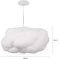 thumbnail image 3 of Arturesthome Modern Floating White Cloud Pendant Hanging Light Nordic Cotton Ceiling Light Fixture Girls Children's Living Room Bedroom Hotel Lobby Restaurant Clothing Store Chandelier, 3 of 12