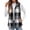 Grey, variant on Women Plaid Outwear Vest Lightweight Sleeveless Jackets Zipper Fall Winter Coats with Pockets
