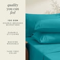 thumbnail image 3 of Nestl Extra Deep Pocket Queen Sheets - 6 Piece Soft Microfiber Bed Sheets Set Fits 18"-24" Mattresses, Teal, 3 of 8