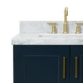 thumbnail image 5 of Ariel Taylor 43 In. Left Offset Rectangle Sink Vanity With Carrara White Marble Countertop In Midnight Blue, 5 of 11