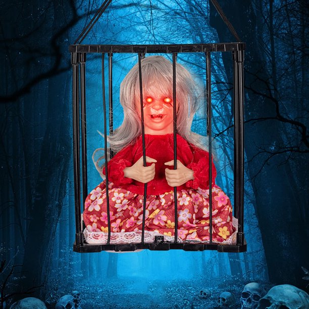 Juguete Divertido Ghost Scary Flash Props Juguetes Luz intermitente para Halloween (niñas)