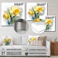 thumbnail image 4 of Designart "Nature s Impression of Daffodils in Yellow and Grey I" Floral Metal Art Print, 4 of 5