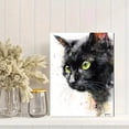 thumbnail image 2 of Black And White Cat Portrait Canvas Print Wall Art for Living Room Bedroom Office Apartment Decor, 2 of 8