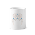 thumbnail image 1 of Cadera, pelvis ilustración médica Titular de cepillo de dientes de cerámica taza de regalo pluma blanco taza 350ml, 1 of 2