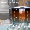 thumbnail image 3 of 20" Smokeless Fire Pit with Fireproof Mat, Magnesium Oxide Outdoor Burning Fireplaces for Backyard, Camping, Picnics, 3 of 7