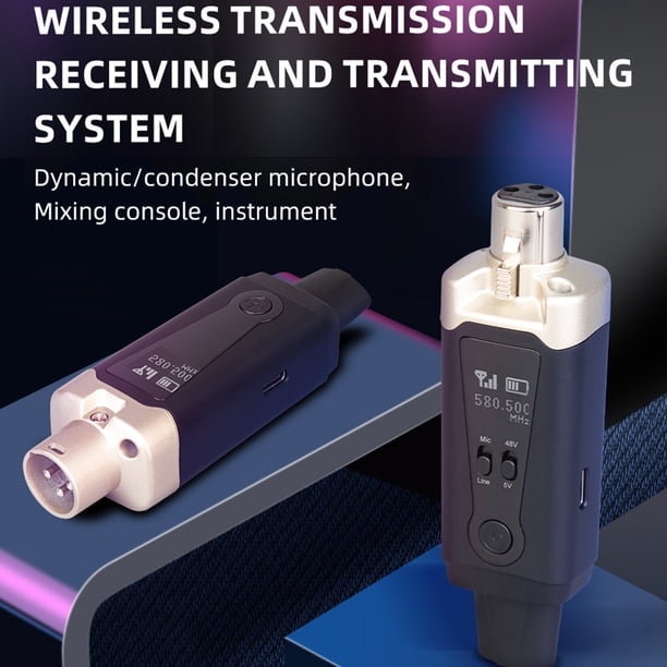 Adaptador convertidor de micrófono UHF JShteea pantalla HD 500-980MHz para mezclador de transmisión en vivo