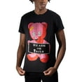 thumbnail image 3 of HEADS OR TAILS Mens Rhinestone Tee Red Teddy Cash Bear, Black, 2XL, 3 of 7