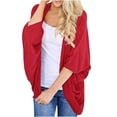 thumbnail image 1 of Light Cardigans for Women Solid Color Long Sleeved Irregular Hem Pleated Cardigan on Clearance, 1 of 3