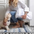 thumbnail image 4 of Modern Abstract Kitchen Mat Set of 2,Modern Farmhouse Kitchen Rugs and Mats Non Skid Washable,Blue Runner Rugs with Rubber Backing for Kitchen Decor and Accessories (17"x47"+17"x30"), 4 of 6