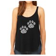 thumbnail image 1 of LA Pop Art Women's Word Art Flowy Tank Top - Cat Mom, 1 of 2