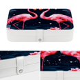 thumbnail image 4 of Flamingo PU Leather Jewelry Box with Removable Compartment and Necklace Holder - Portable Jewelry Display Case for Jewelry Boxes, 4 of 6