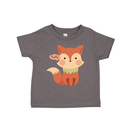 

Inktastic Cute Fox Hello Gift Toddler Boy or Toddler Girl T-Shirt