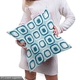 thumbnail image 4 of Blue and White Fabric by the Yard, Retro Modern Pattern with Square Shapes Pastel and Geometric, Decorative Upholstery Fabric for Chairs & Home Accents, 10 Yards, Blue Pale Blue and White by Ambesonne, 4 of 4