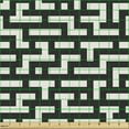 thumbnail image 2 of Ambesonne Modern Fabric by the Yard Upholstery, Contemporary Maze Pattern, 5 Yards, Charcoal Grey and Eggshell, 2 of 5