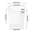 thumbnail image 3 of Translucent Squares Watering Planter Self Watering Pot Plastic Succulent Herb Plant Pot Indoor Outdoor Home Garden Desk Table Decorative Flower Pot Container Modern Home Decor Gift Accent, 3 of 7