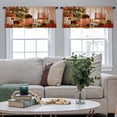 thumbnail image 5 of LALILO Kitchen Curtain Valance Christmas Christmas Tree Tree Rod Pocket Window Curtain 52"x 18" Set of 2, 5 of 7
