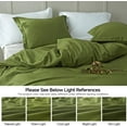 thumbnail image 6 of Simple&Opulence Linen Duvet Cover - Linen Cotton Blend 3 Pieces Bedding Set, 1 Duvet Cover 104 x 92 Inches and 2 Pillowcase- Solid Color Collection , Soft & Cozy ,Cooling Bedding-Forest Green, King, 6 of 8