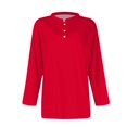 thumbnail image 5 of Women's Stand Collar 3/4 Sleeve Blouse Casual Basic Top All Season Fashion Trending Apparel, 5 of 6