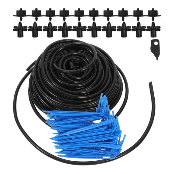 NUOLUX Garden Drip Irrigation Tool Automatic Watering Black PVC 1Sets