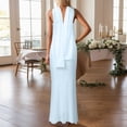 thumbnail image 3 of Women Elegant Summer Bodycon Maxi Dress Neck Formal Wedding Guest Party Long Dresses Long Bridesmaid Dress Pantsuit for Women Womens Beach Maternity Dresses Casual Ladies Dress Cute Casual Dresses, 3 of 5