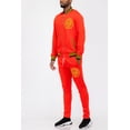 thumbnail image 2 of Mens Designer Lion Head Embroidered Full Suit Track Jacket and Track Pant Jogger Set, 2 of 4