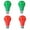 Green, Red, variant on HIBIBUD 4Pcs Led Lights for Bedroom Low Power Consumption Lamp Passionate Mood Colored Light Bulbs Green Red