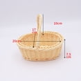 thumbnail image 4 of LOVEVER Rattan Woven Wicker Picnic Baskets | Little Red Riding Hood Basket for Kids | Hand Woven Wicker Great for Easter Basket | Storage of Plastic Cheap Easter Eggs Candy Gift Wedding B, 4 of 5