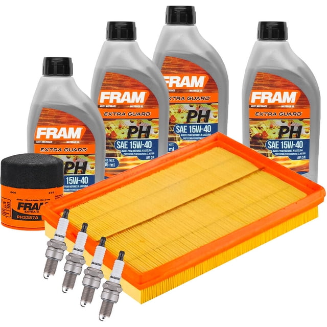 Kit De Afinación Con Aceite 15W40 Mineral, Bujías Cobre, Filtro De Aire Y Filtro De Aceite 10 Piezas Compatible con Chevrolet Tornado L4 1.8L DE 2004 A 2010