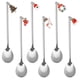 thumbnail image 2 of Hemoton Juego de 6 cucharas navideñas de acero inoxidable con colgante navideño. Incluye cuchara de café, cuchara sopera y cuchara de té para decoración navideña., 2 of 8