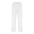 thumbnail image 6 of Ladies Cropped Sweatpants with Crossed Cuff Detail and Pockets Comfortable Straight Leg Casual Cotton Trousers, 6 of 9