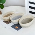 thumbnail image 1 of Juego de 3 cestas de almacenamiento de cuerda, cestas tejidas organizadoras, contenedores de algodón portátiles para ropa, ropa de cama D, 1 of 6