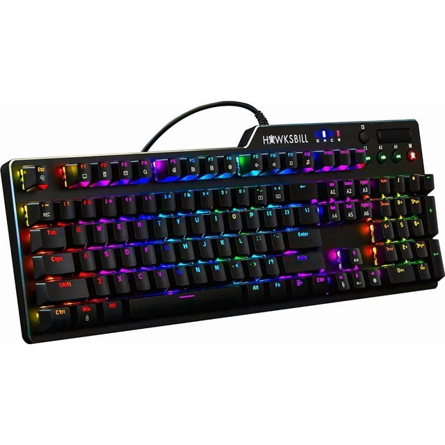 Teclado gamer Hawksbill Scorpion V1 con cable, RGB, 104 teclas