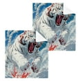 thumbnail image 2 of BZSMCE Towel Cotton Face Towel Soft Hand Towels Fashion Snowy Roar Pattern, 2 of 9